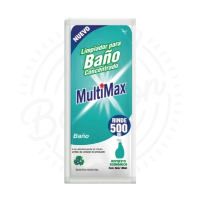 MULTIMAX LIMPIADOR PARA BAÑO CONCENTRADO RINDE 500ML X36U