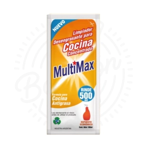 MULTIMAX LIMPIADOR DESENGRASANTE CONCENTRADO PARA COCINA RINDE 500 ML X36U