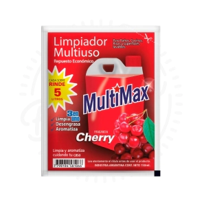 MULTIMAX LIMPIADOR MULTIUSO CHERRY RINDE 5L X15U