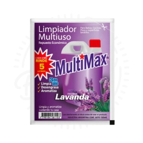 MULTIMAX LIMPIADOR MULTIUSO LAVANDA RINDE 5L X15U