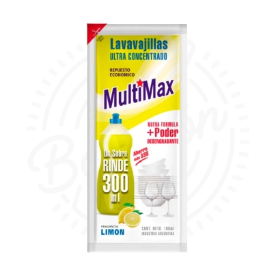 MULTIMAX LAVAVAJILLAS LIMON X100ML RINDE 300 ML X36U